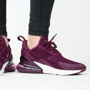nike women's air max 270 shoes burgundy